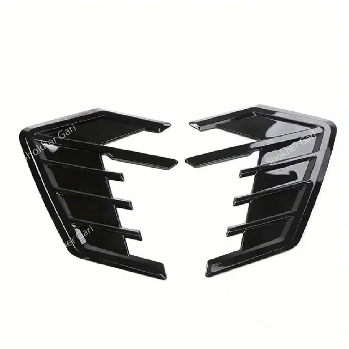 2pcs Universal Car Air Flow Side Fender Hood - Black image