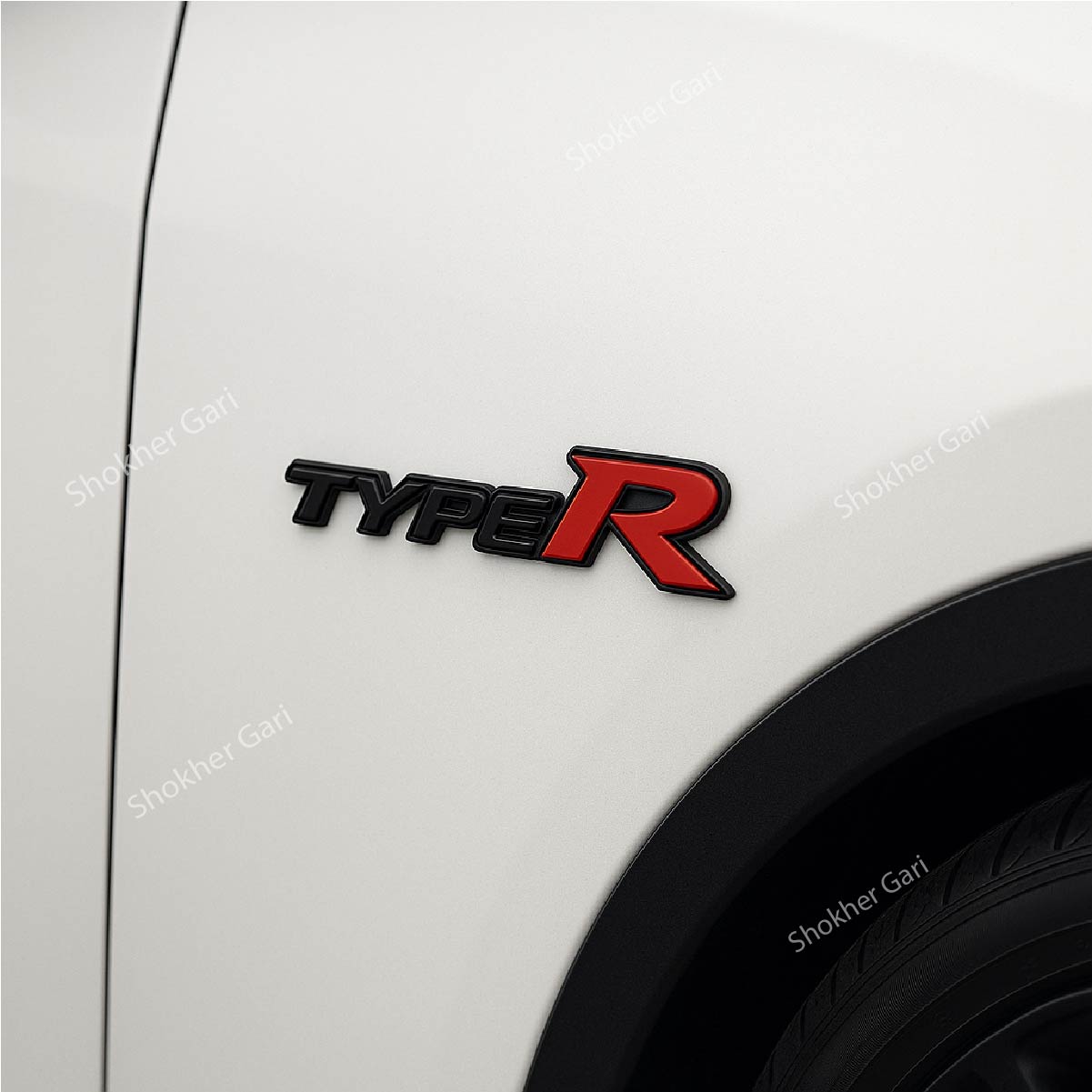 TypeR 3D Metal Car Emblem Sticker Front Grille sleek image 3