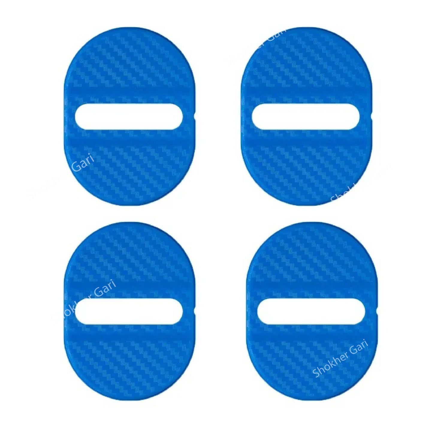 Car Door Lock Protector Plastic Carbon Stopper - 4pcs Set