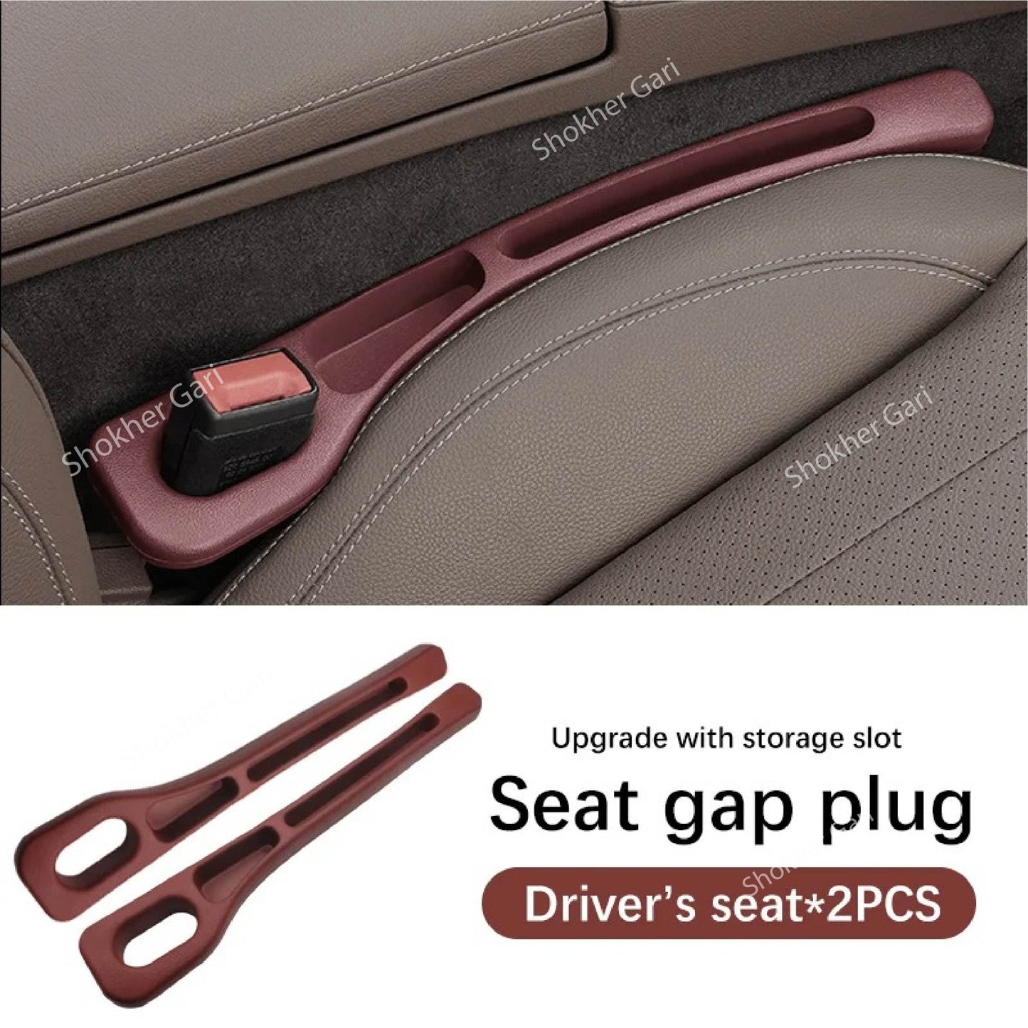 2pcs Strips Plastic Foam Car Seat Gap Filler