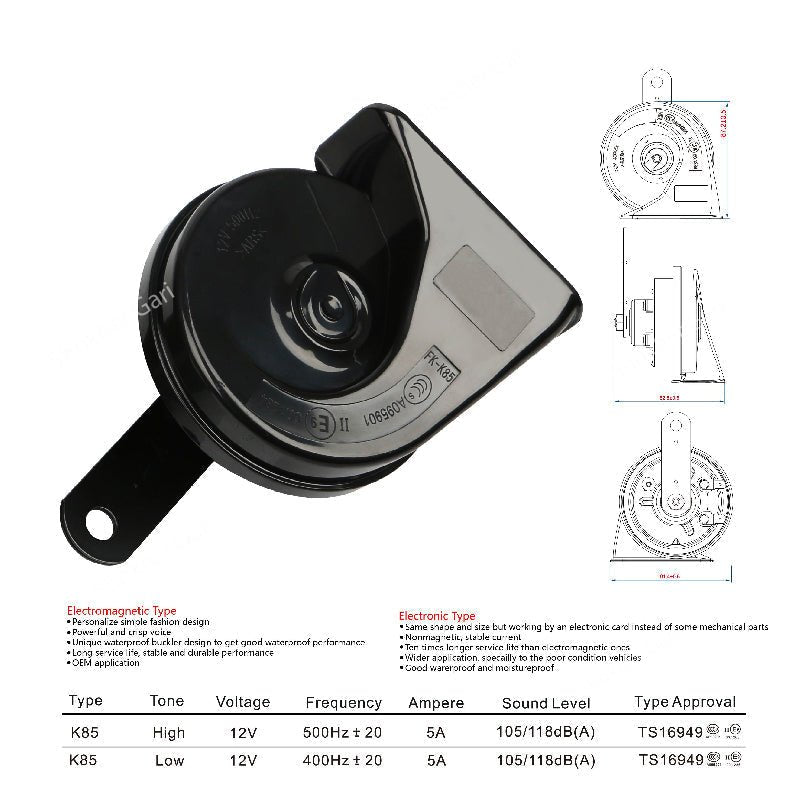 CARALL CAR ELECTRIC HORN