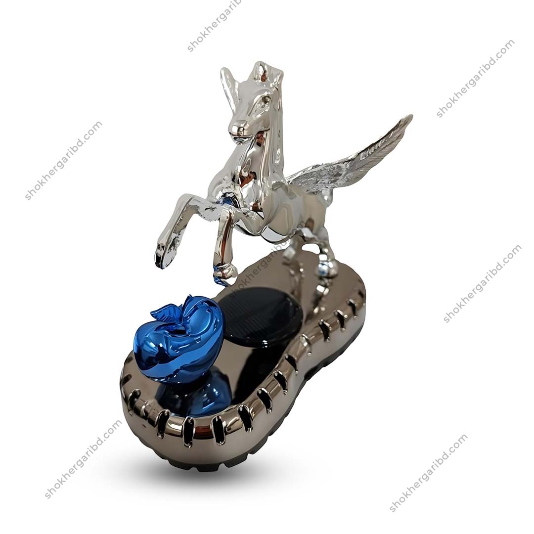 Car Solar FLY Horse Air Freshener Scent Aromatherapy - Blue image
