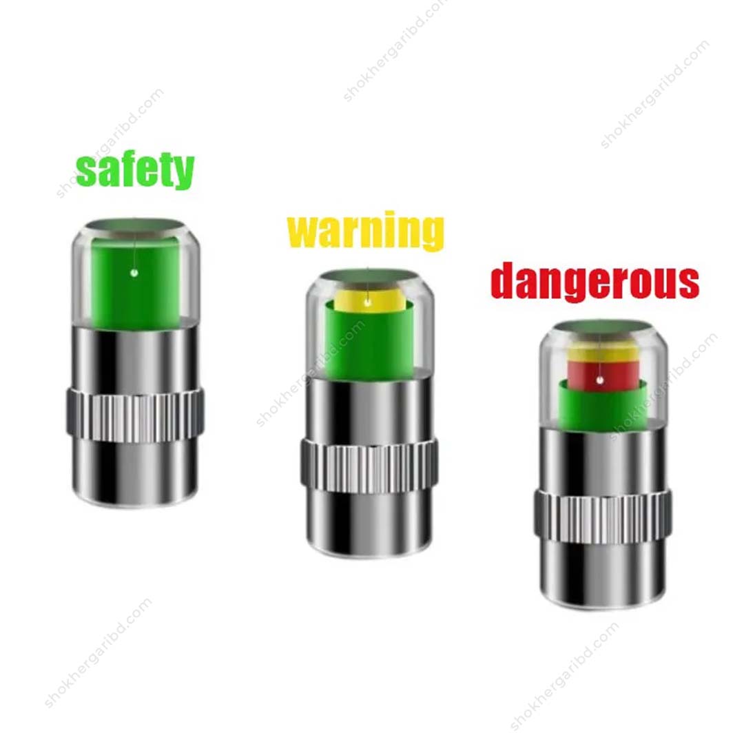 4PCS Car Tire Pressure Indicator Caps