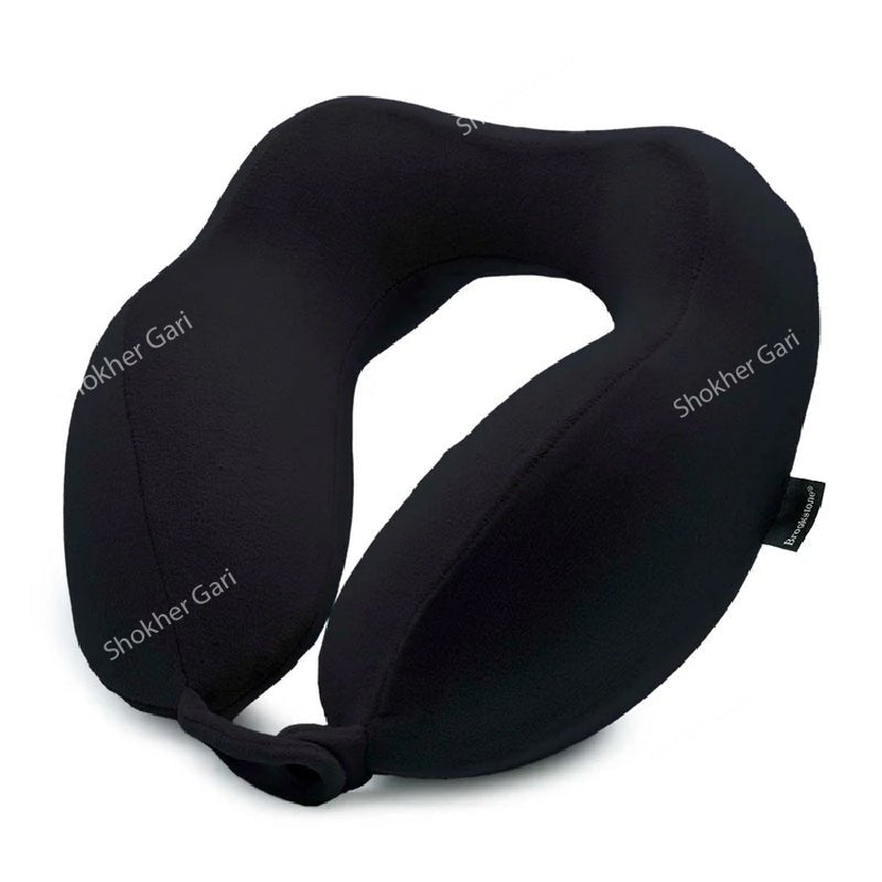 Velvet Lion Memory Foam Neck Pillow - Black