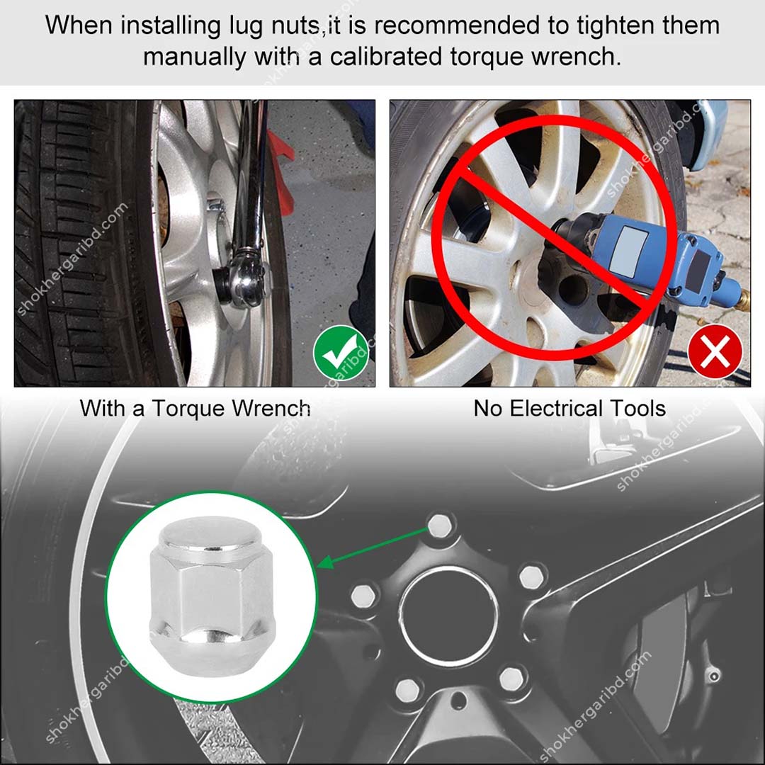 Universal Size Wheel Nuts Bolts Chrome Steel M12x1.5 5 pcs image 6