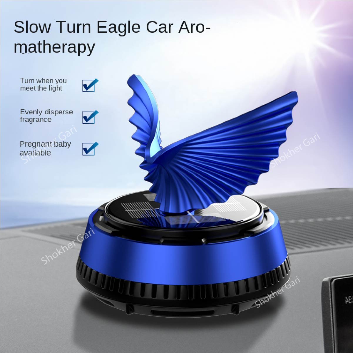 Eagle style Car Showpiece Solar Air freshener