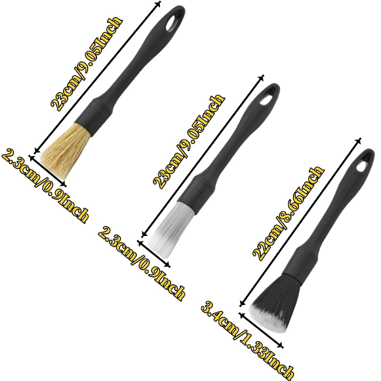 3PCS set Car Detailing Brush Set Super Soft