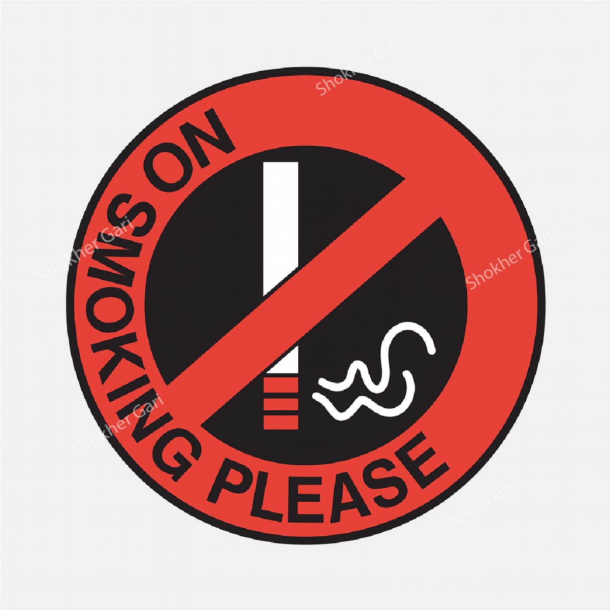 1Pcs Car No Smoking Stickers