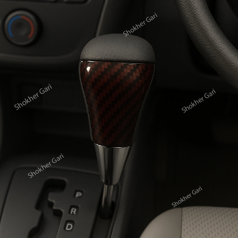 M/Y Universal Wooden Black Gear Shift Knob - Wooden Glossy image