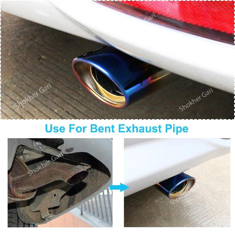 Stainless Steel Exhaust Pipe Decor Muffler Tip image 4