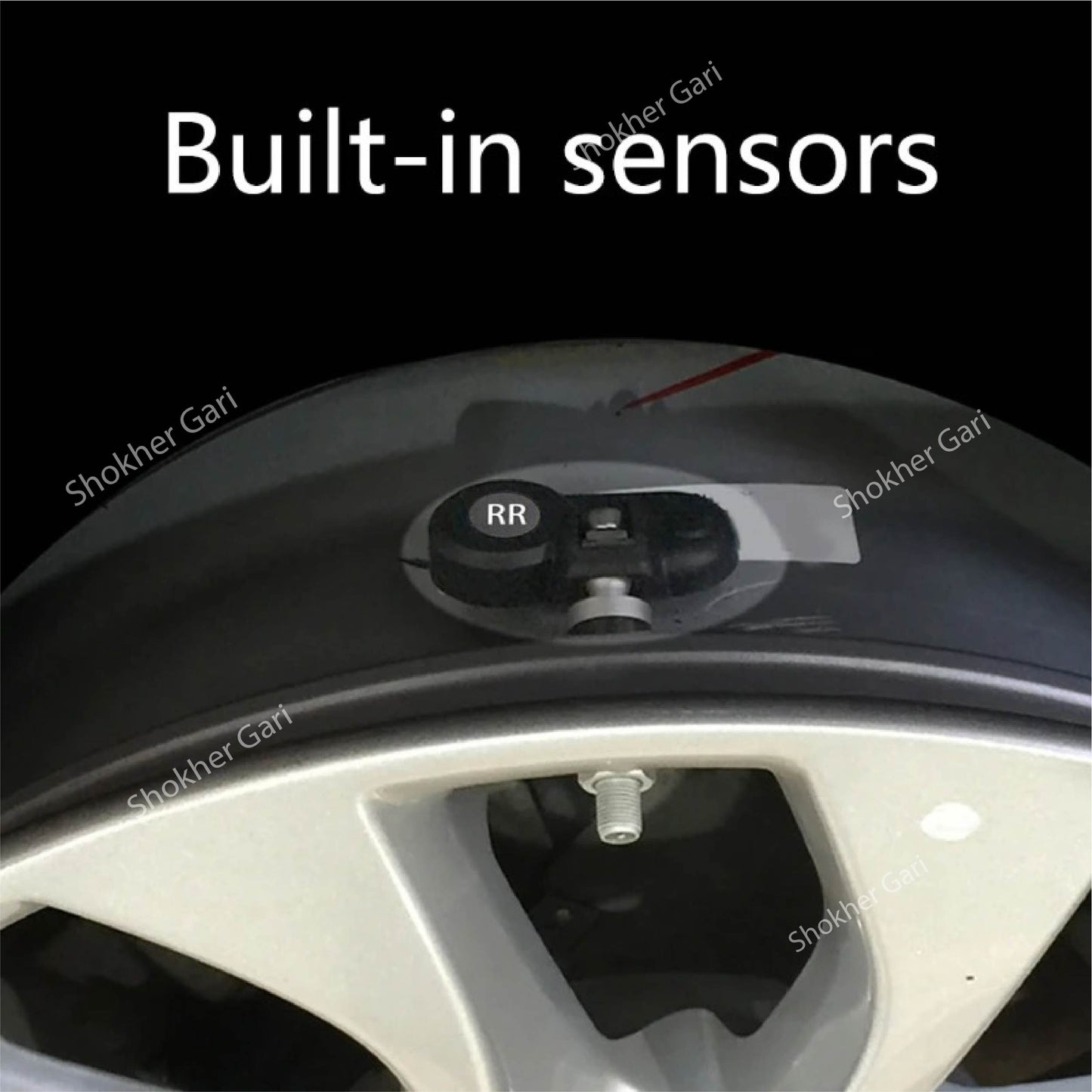 TPMS Car Tire Pressure Monitoring System (Solar Powered)