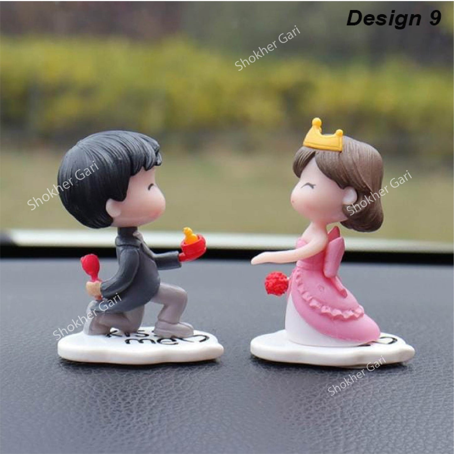 Car Dashboard Showpiece Cute Cartoon Couple Action Doll Balloon - 9 image