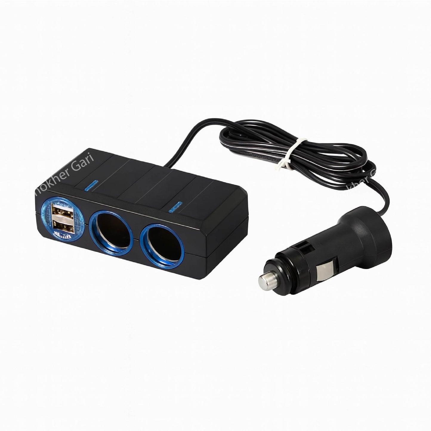Twin Socket with 2 USB Ports Charger