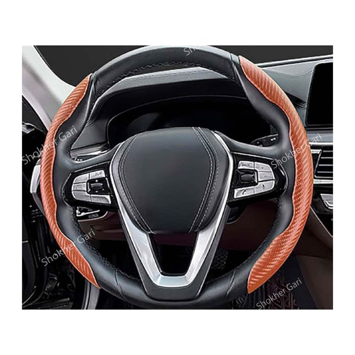 Carbon Fiber Car Half Steering Wheel Cover