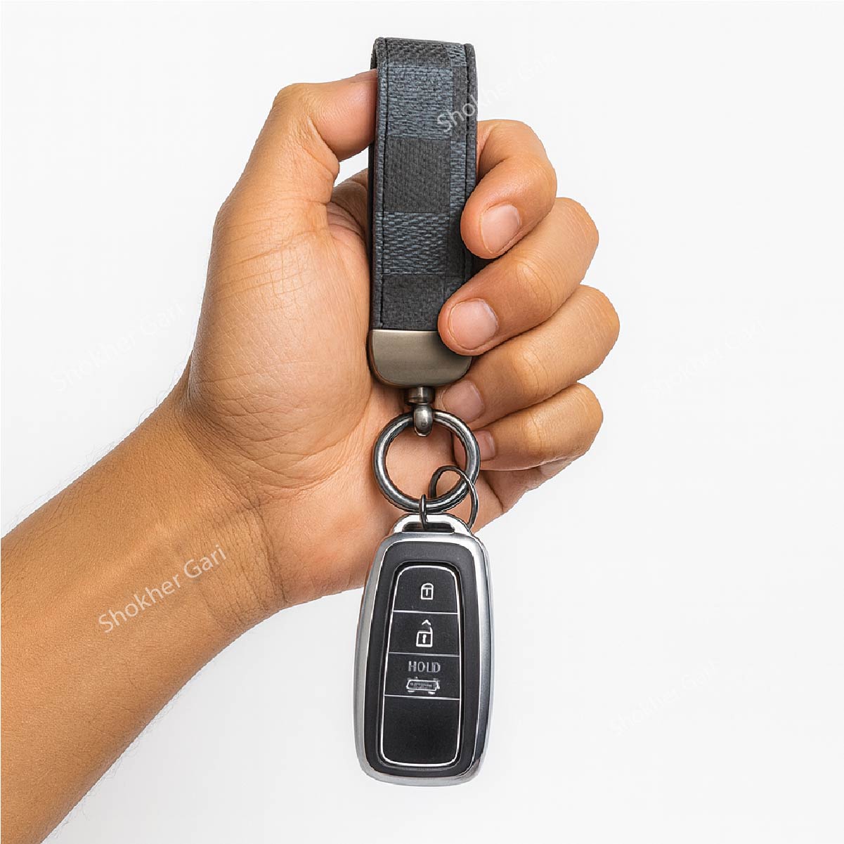 Silver TPU remote cover & Keyring for Toyota Chr, Prius, Corolla Cross etc