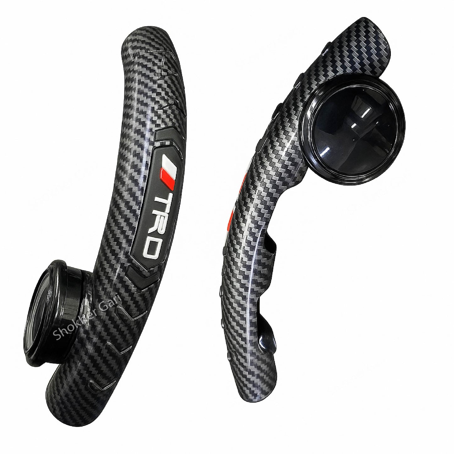 TRD Carbon Steering Wheel Cover 2 parts with Laddu