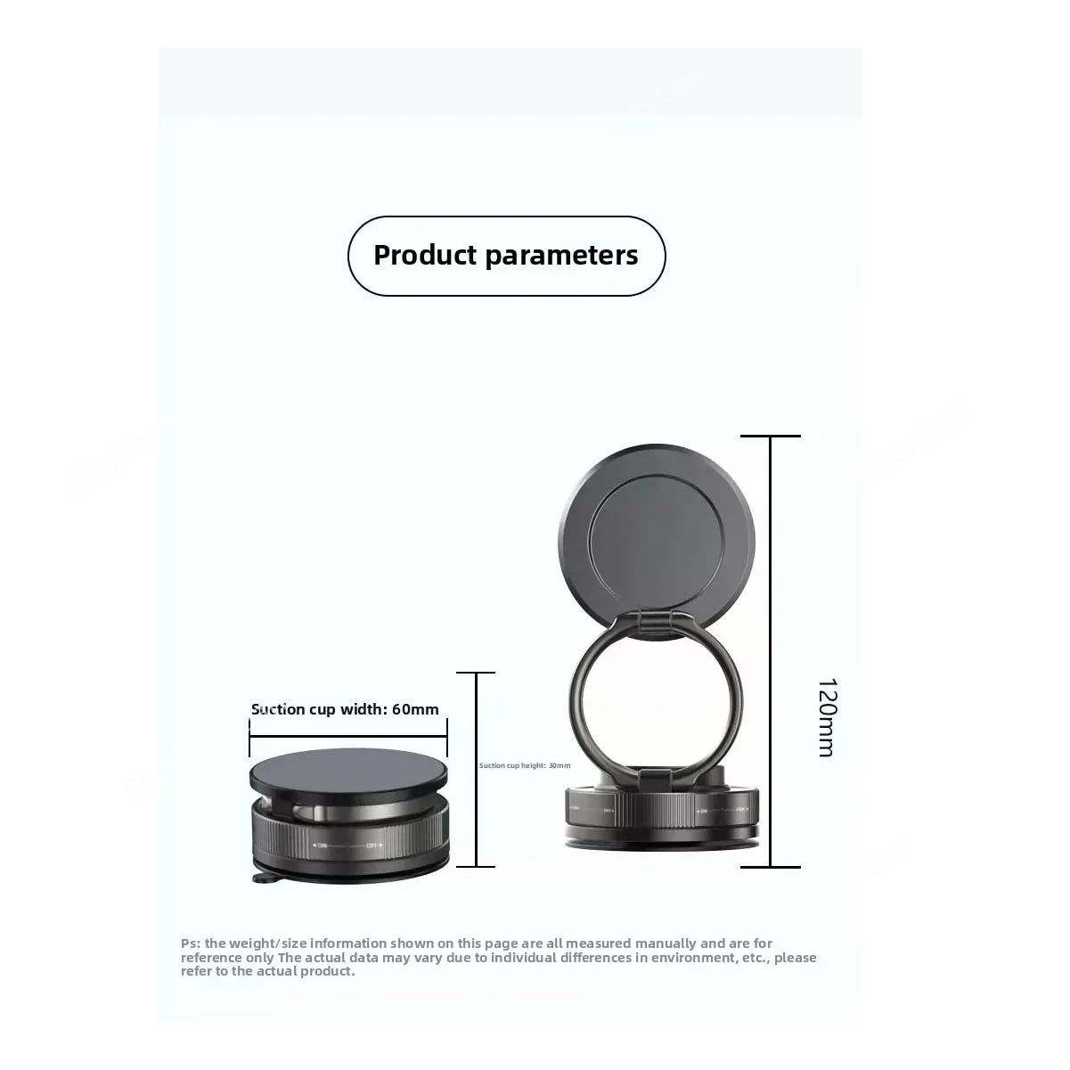 1Pcs Round Shape Magnetic Car Phone Holder Multi-functional