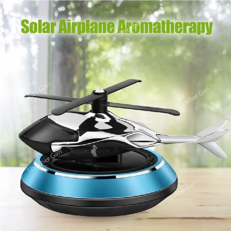 Helicopter Solar Perfume for Car Dashboard Decor