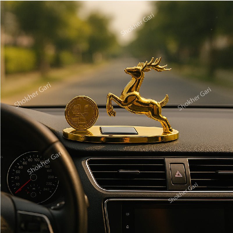 Solar Rotating Deer Showpiece With Perfume