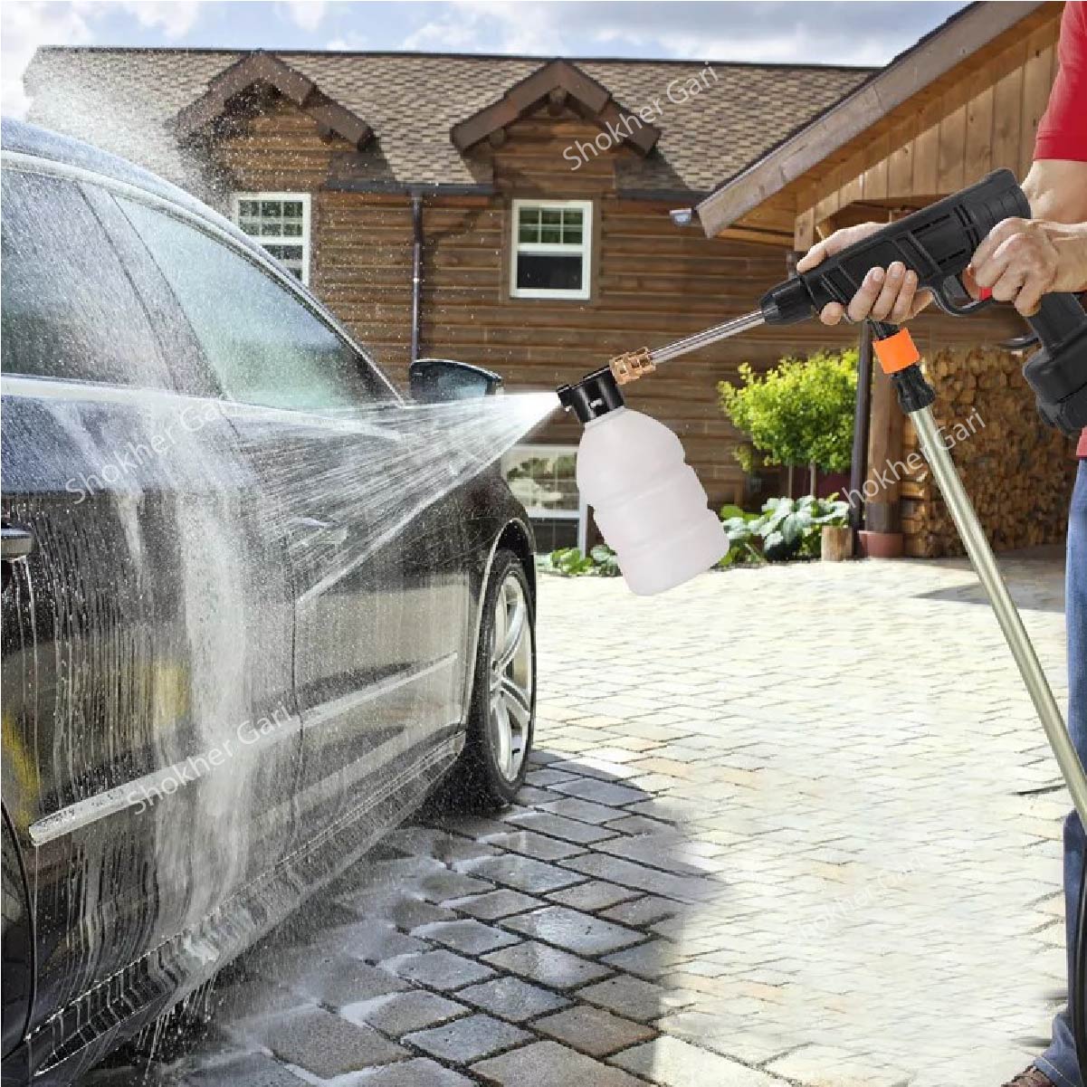 Rechargeable High Pressure Car Washing Machine Gun Double Battery image 3