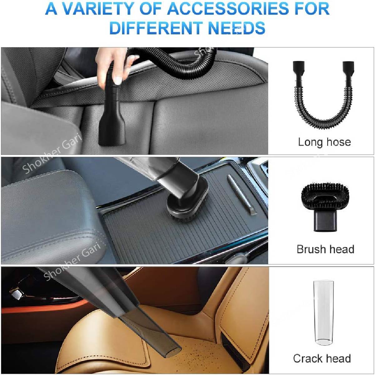 Rechargeable Car Vacuum Cleaner with Light