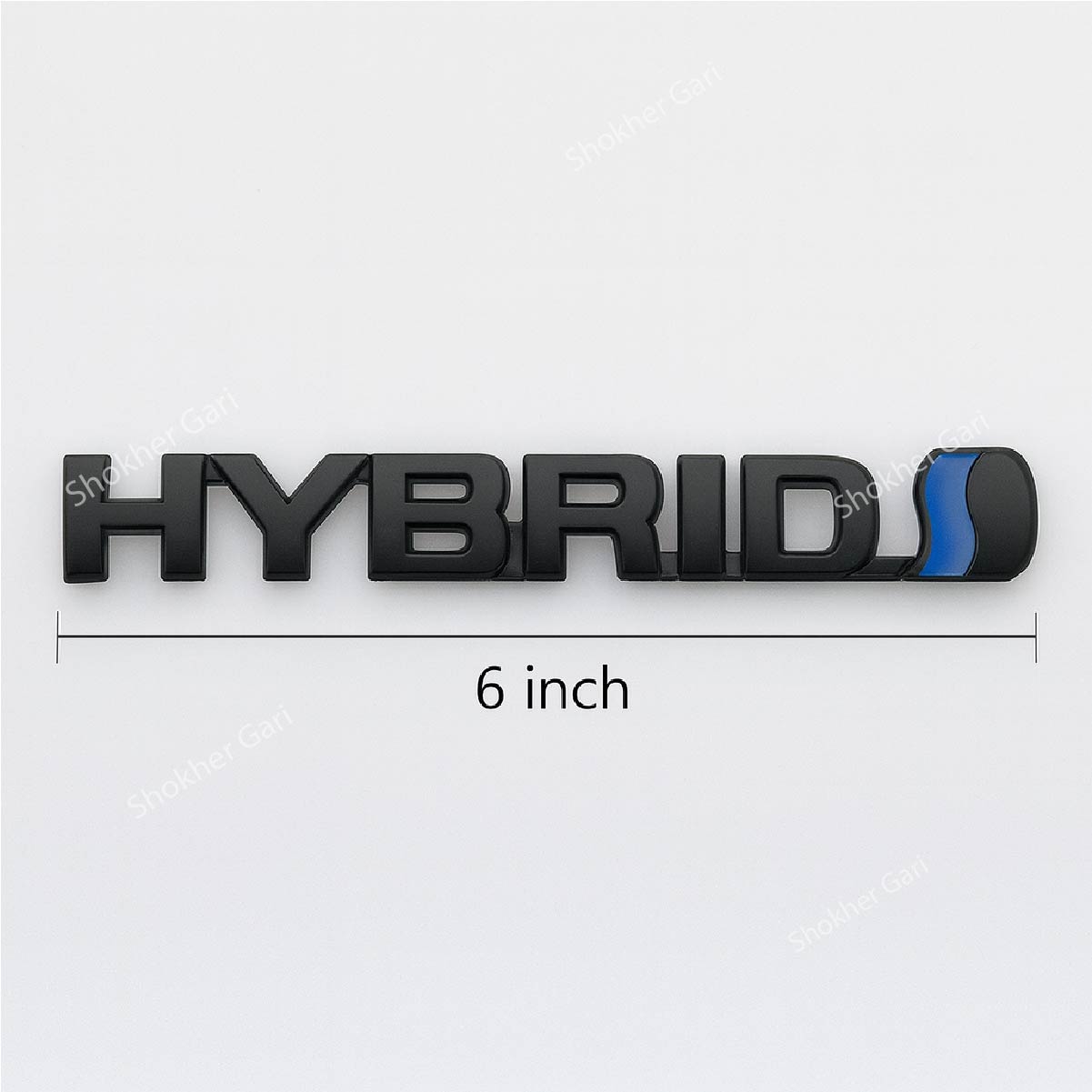 Chrome hybrid symbol - Hybrid vehicle logo - 3 Colors Aesthetic Chrome emblem badge
