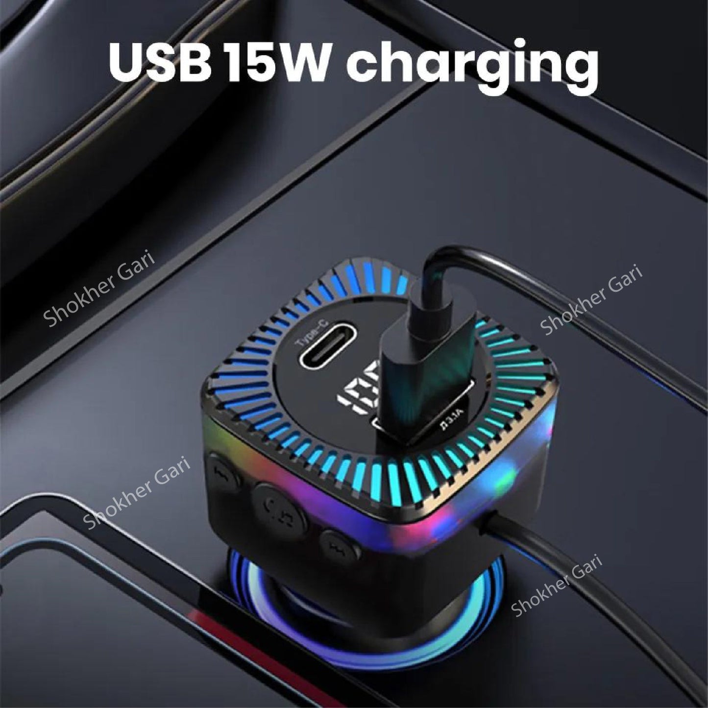KSC-1069 Bluetooth FM Transmitter Car Charger