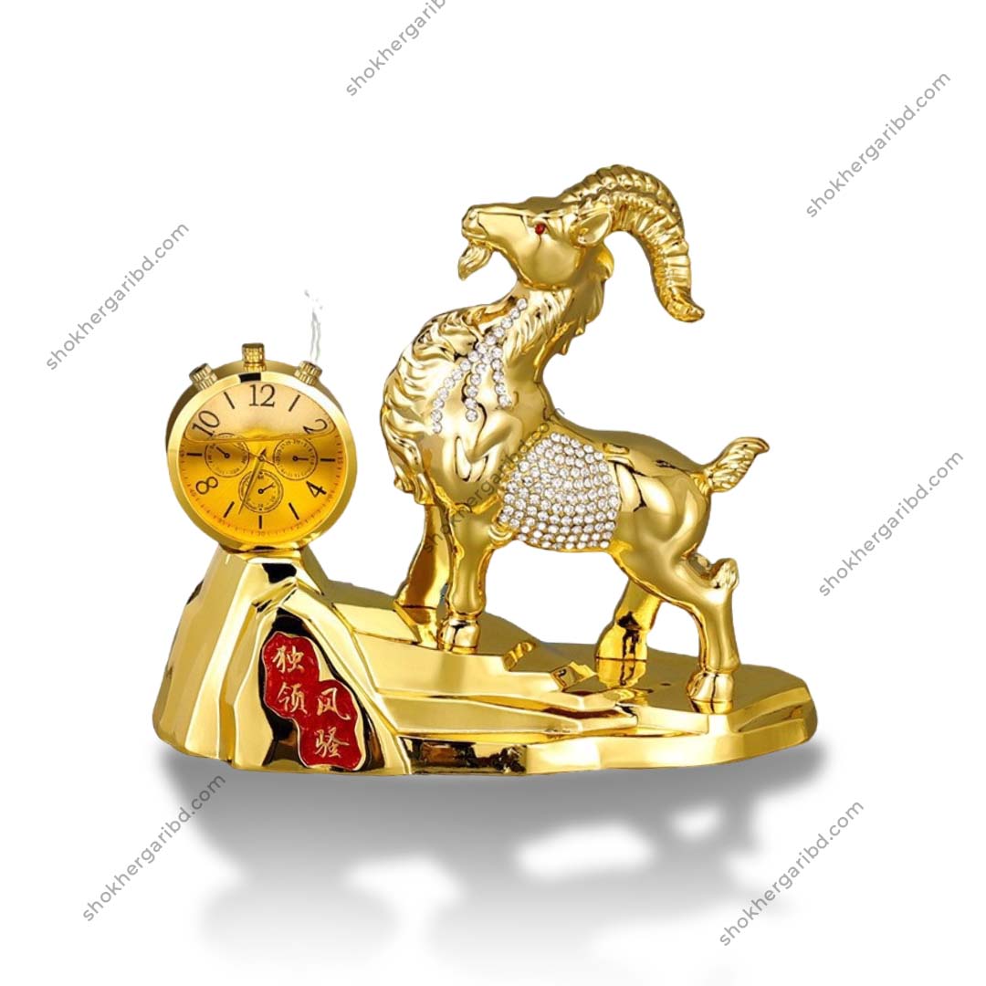Car Dashboard Golden Stone Sheep Watch & Perfume
