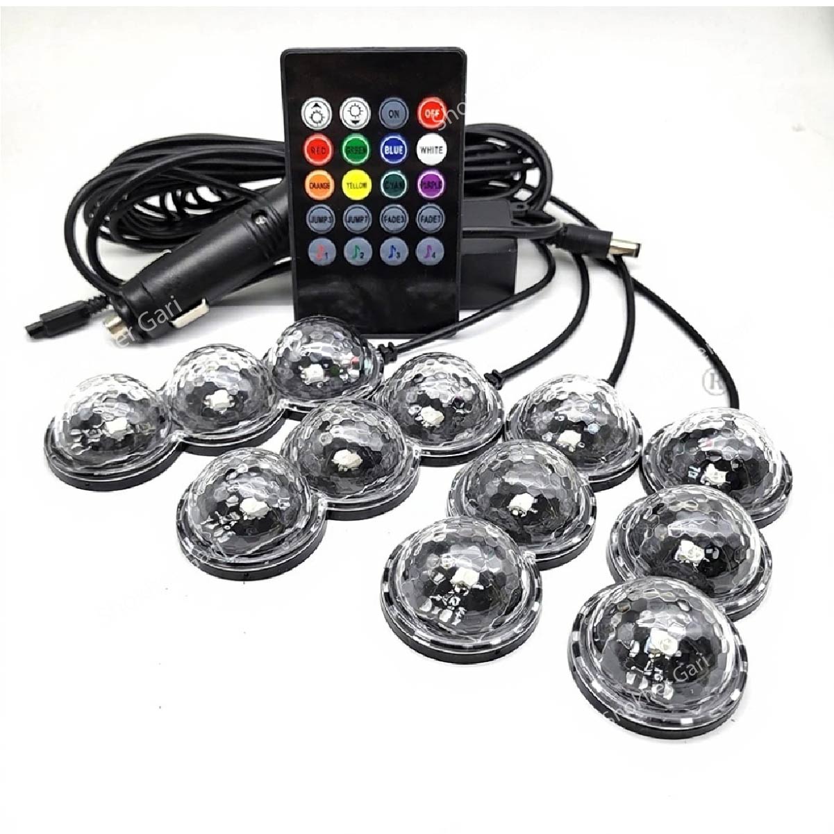 Car Seat Bottom Starlights RGB Remote Control