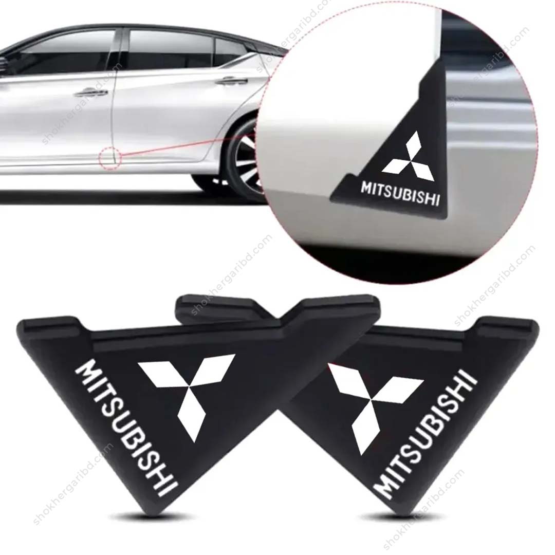 Car Door Corner Protector Black 2pcs - Mitsubishi image
