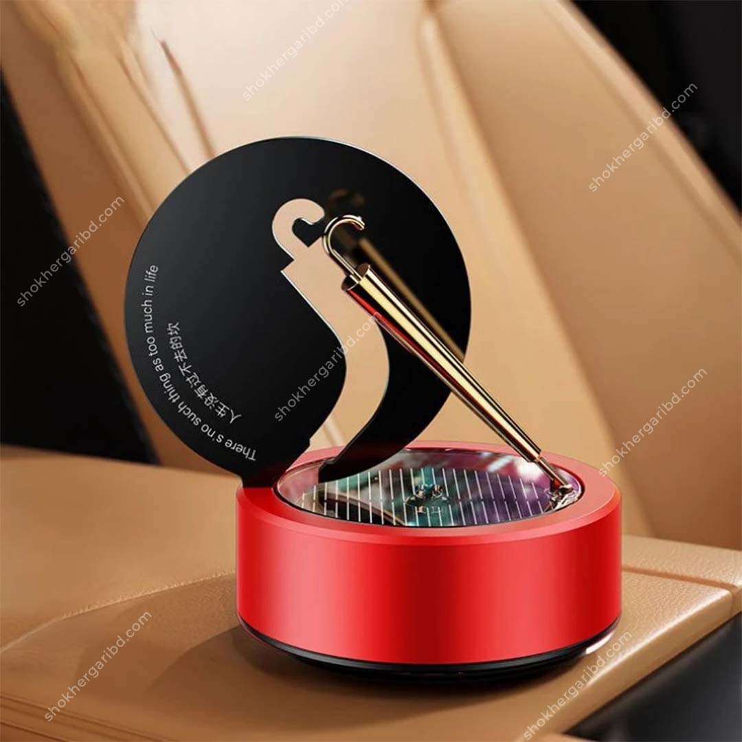 Helm style Solar Car Aroma Diffuser Air Freshener Perfume - Red image