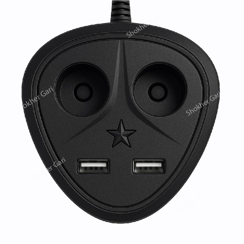 Cup Style 2Pin Socket With 2 USB Charging Put image 1