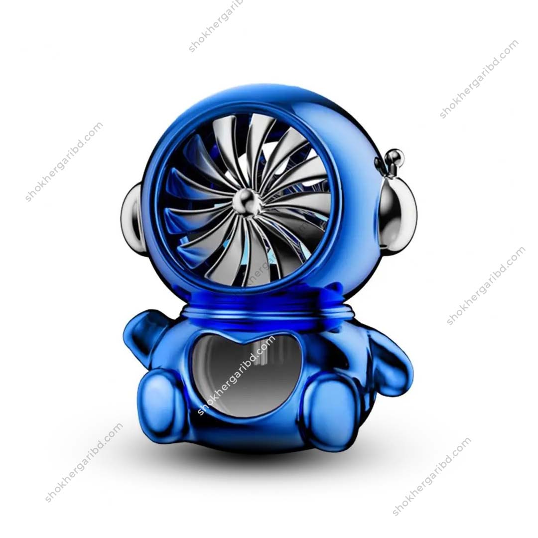 Car Robo Style Air Freshener Vent Clip Cooling Fan - Blue image