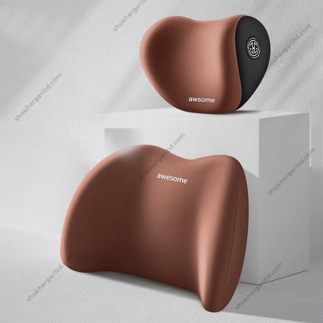 NIRACP Car Neck & Lumber Back Support Pillow Memory Foam