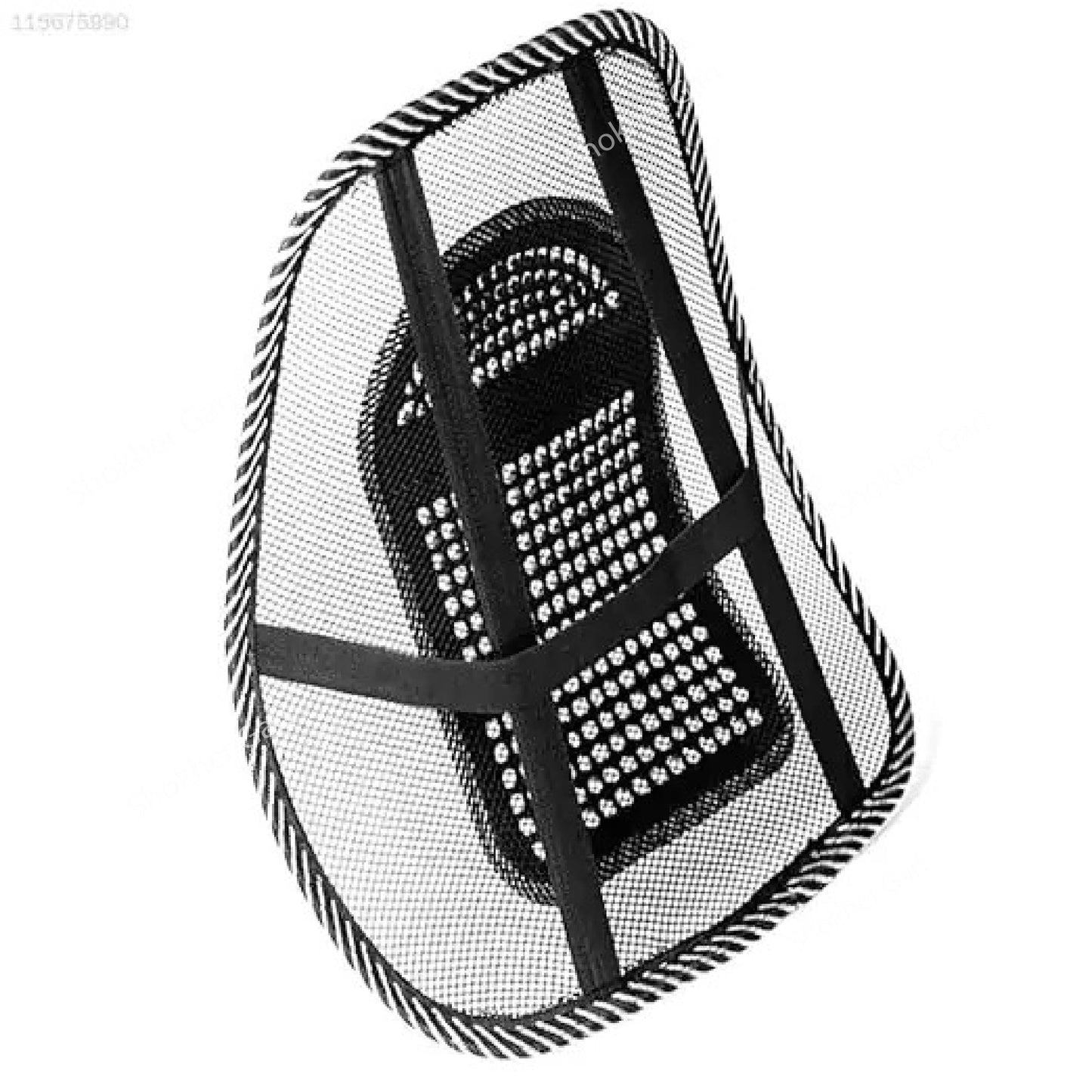 Comfortable Lumbar Mesh Cushion for Driving- Black Mesh Back Support for Car