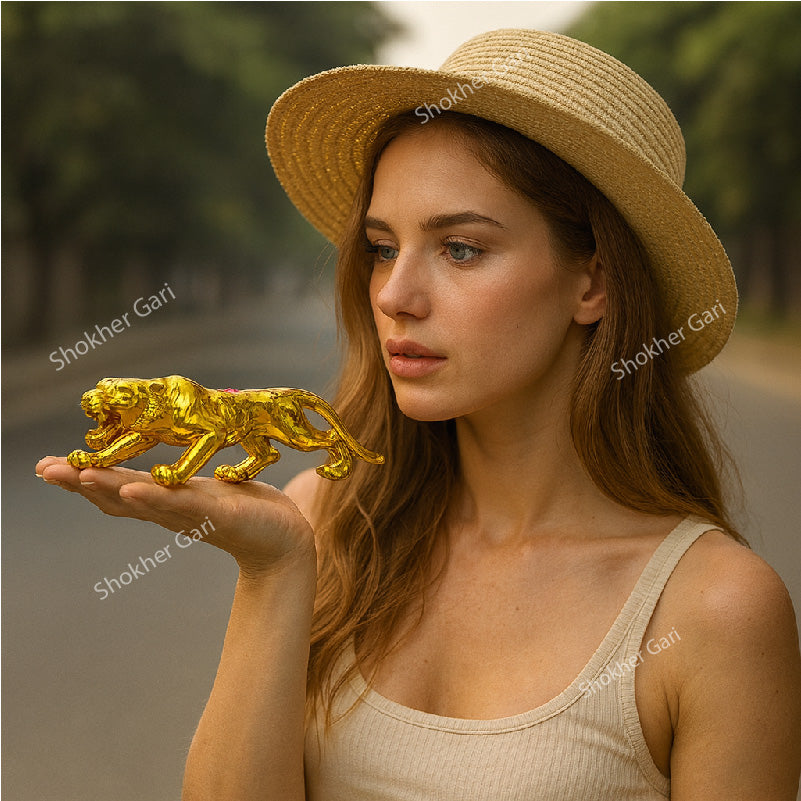 Red Stone Tiger Car Dashboard Showpiece image 1