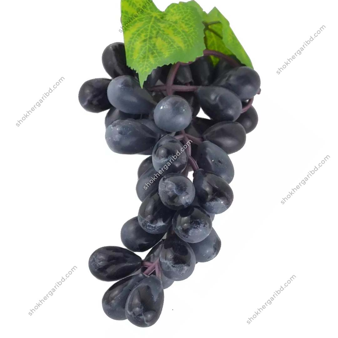 Hanging Artificial Grapes Plastic Fruit Car Decor - Black image