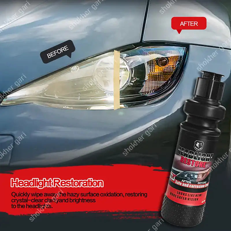Car War Wolf Headlight Restoration Cleaning Polishing Kit - 300ml