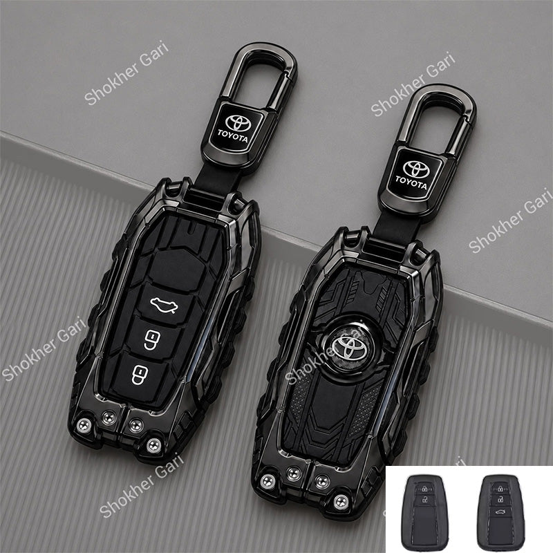 Car Dragon Style Metal remote cover 3 button Chr, Corolla Cross, Prado, Prius