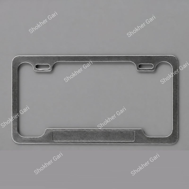 Car 2pcs Stainless Steel License Plate Frame