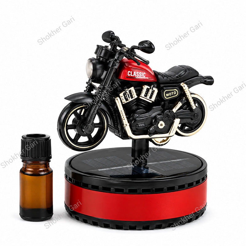 Car Dashboard Bike Style Solar Perfume And Showpiece