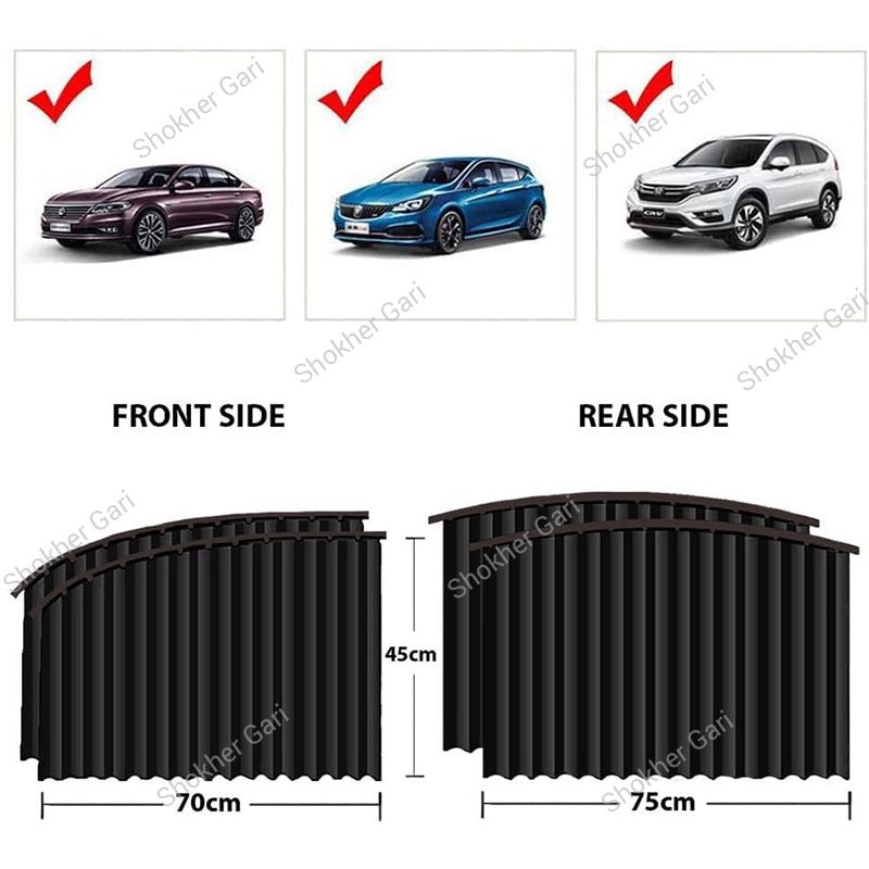 Car Magnetic Side Window Sunshade Curtains Set of 4
