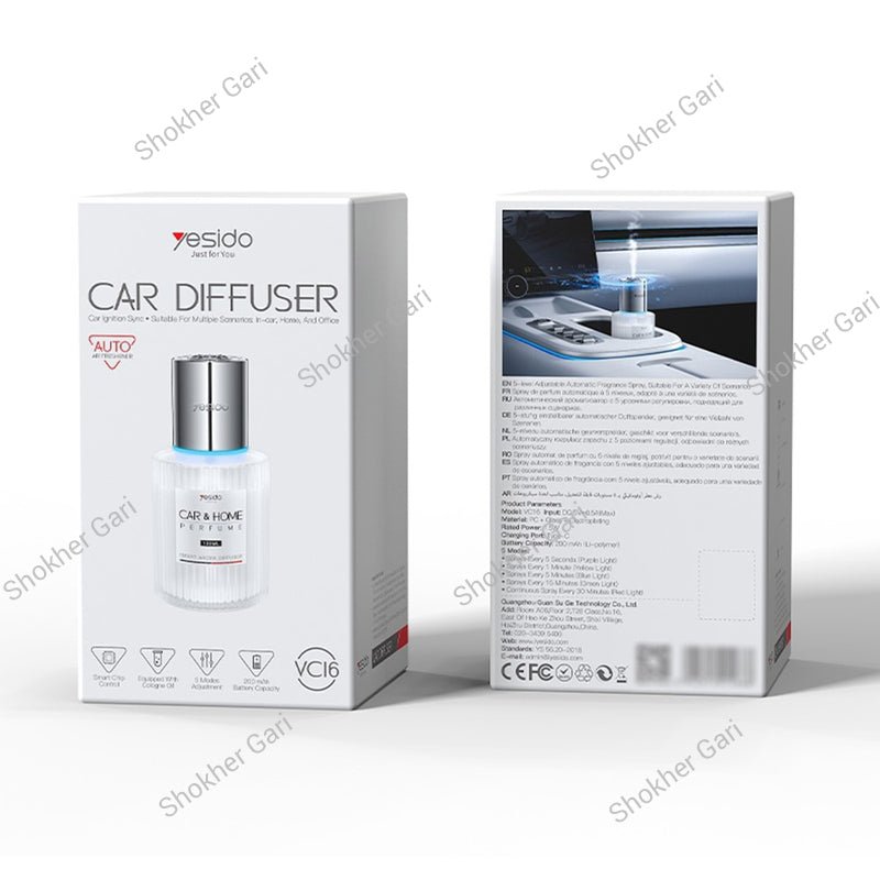 Car Yesido VC16 Automatic Aroma Diffuser with 5 Spray Modes