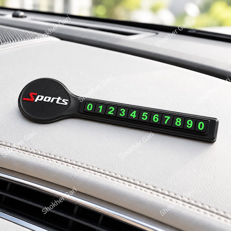 Car Dashboard Parking Number Display with Adjustable Phone Digits