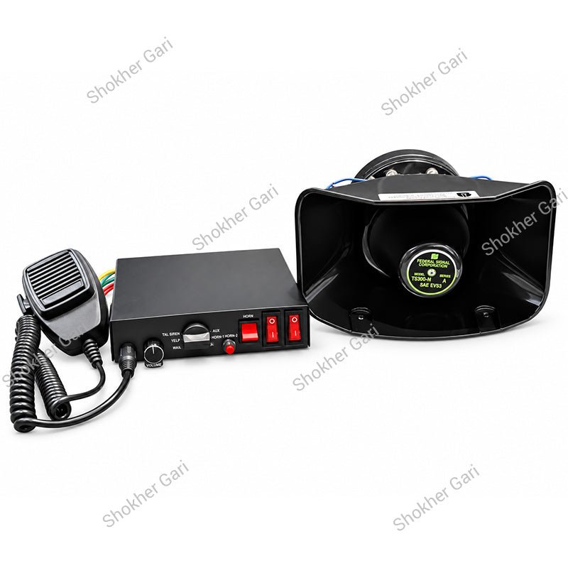 Car VIP 300W Siren Horn With Wired Microphone And PA Speaker