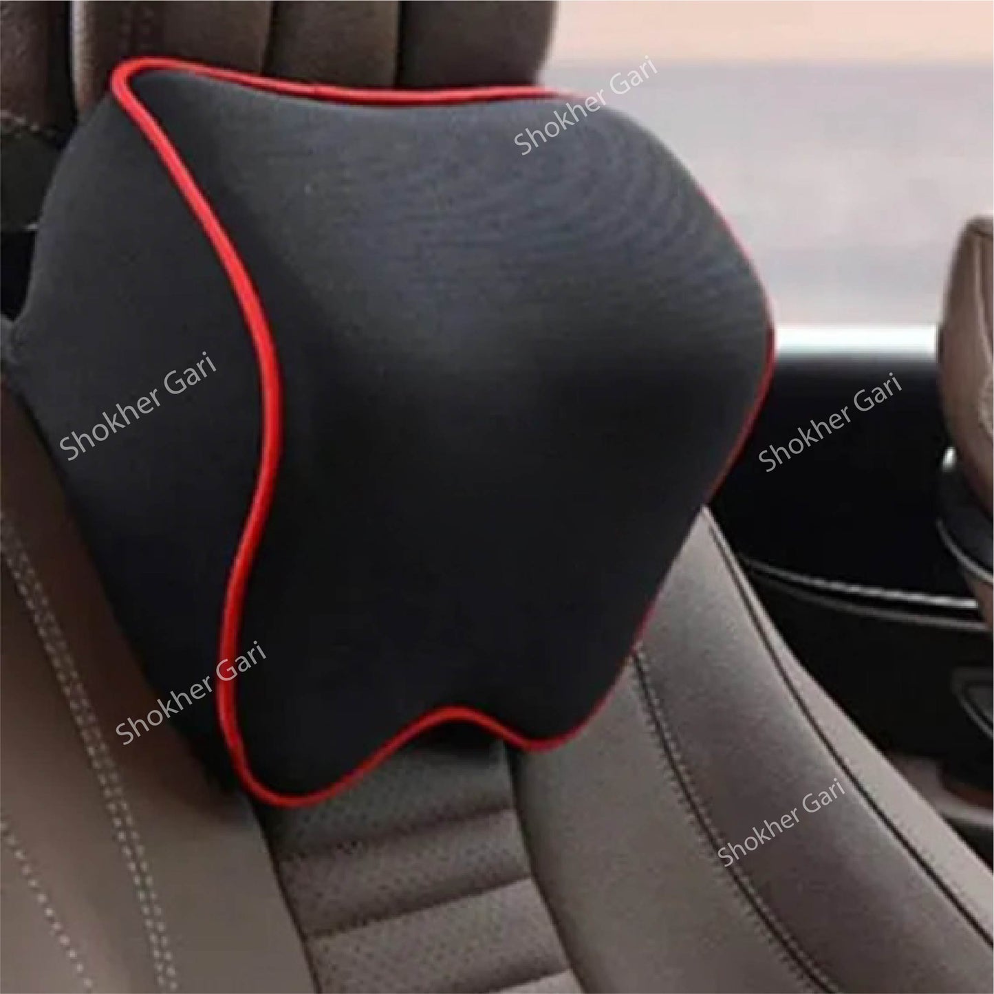 1 piece Memory Foam Pillow for Headrest Comfort - Black image