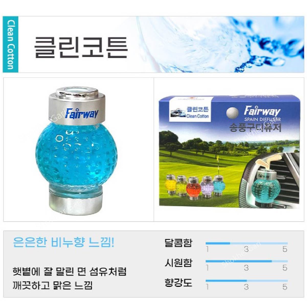 Car AC Vent Perfume Fairway Spin Diffuser 1pcs