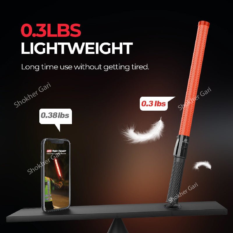 1 pcs Traffic Warning Baton With Sling LED Flashlight