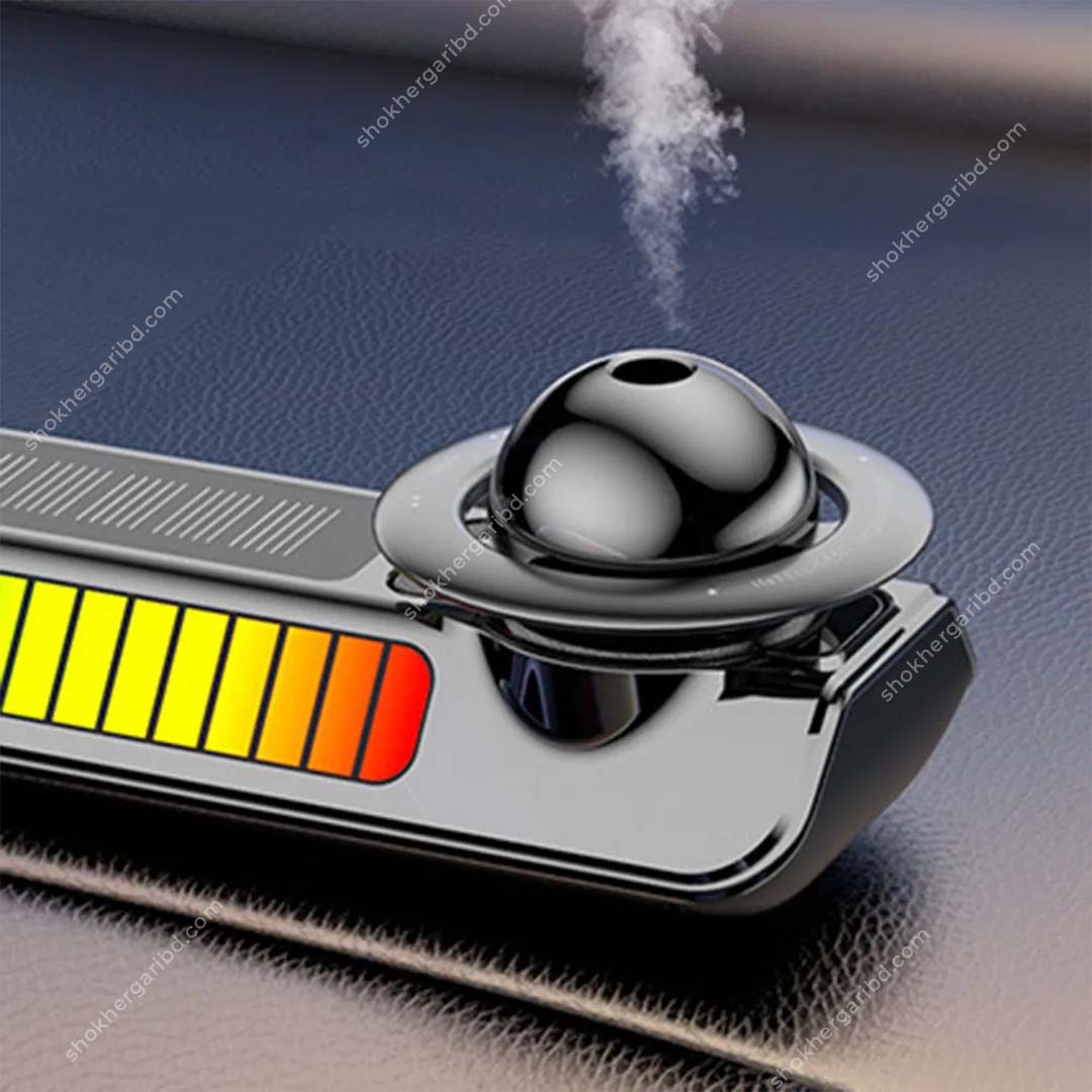 Solar & Rechargeable Car Air Freshener Rotary Aroma Diffuser with Parking Phone Number image 5