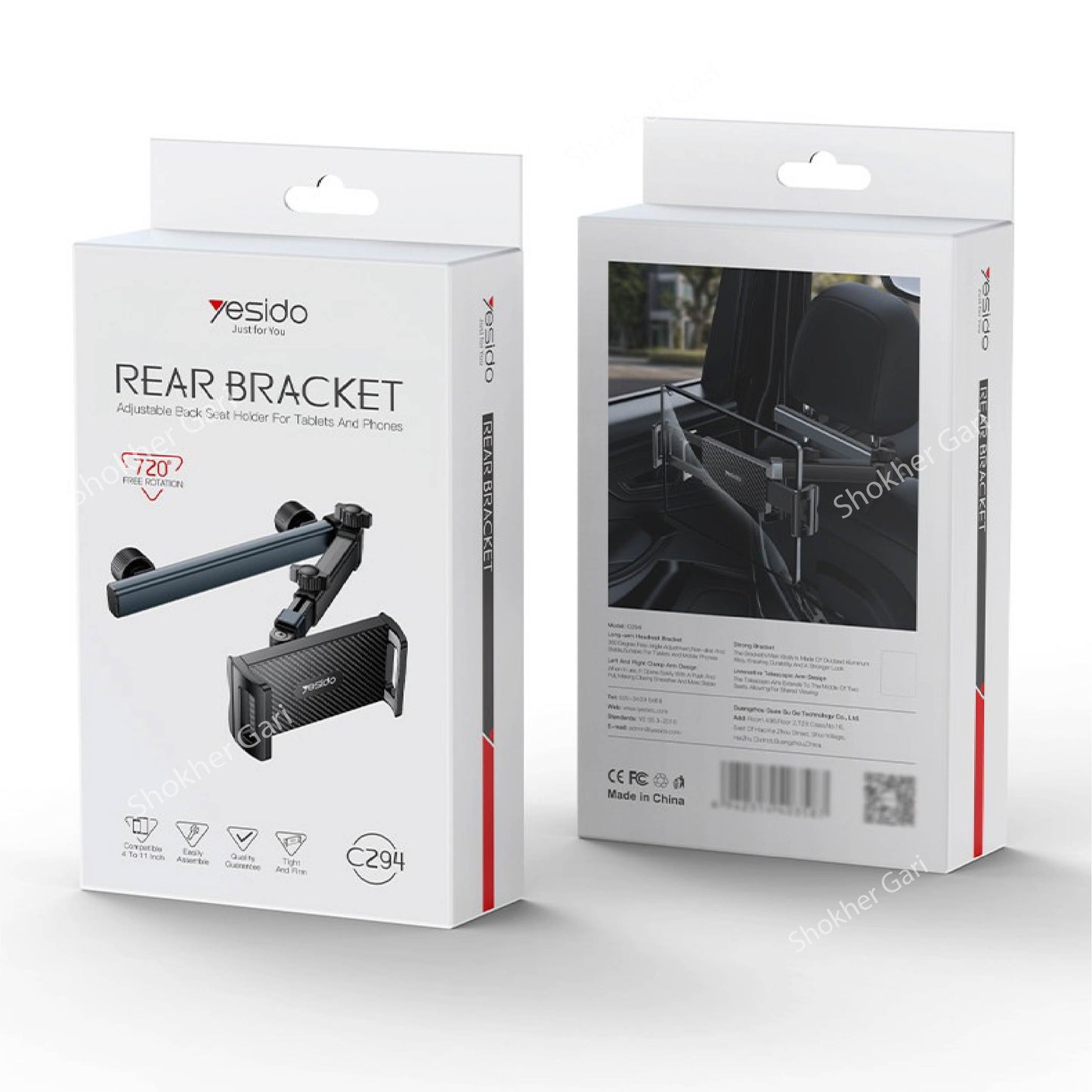 Yesido C294 Adjustable Back Seat Holder For Tablets And Phones